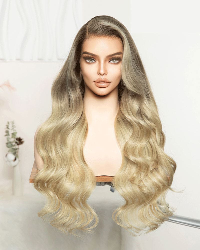 BARBIE 613 13x4 Transparent Wig - Custom Color Baby Blonde