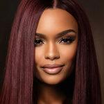 BROOKLYN - Red Wine Burgundy Body Wave Transparent 5X5 Lace Closure Wigs