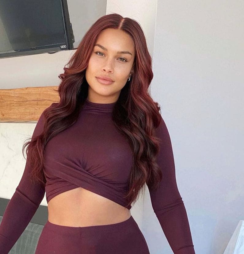 BROOKLYN - Red Wine Burgundy Body Wave Transparent 5X5 Lace Closure Wigs