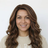 HARPER - Layered Chestnut Brown with Blonde Highlight Wig